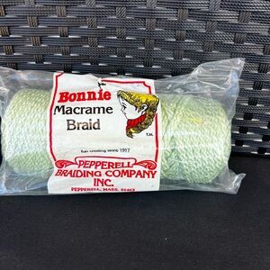 Vintage Bonnie Macrame Braid 6mm 50 yards Mint Green Craft New